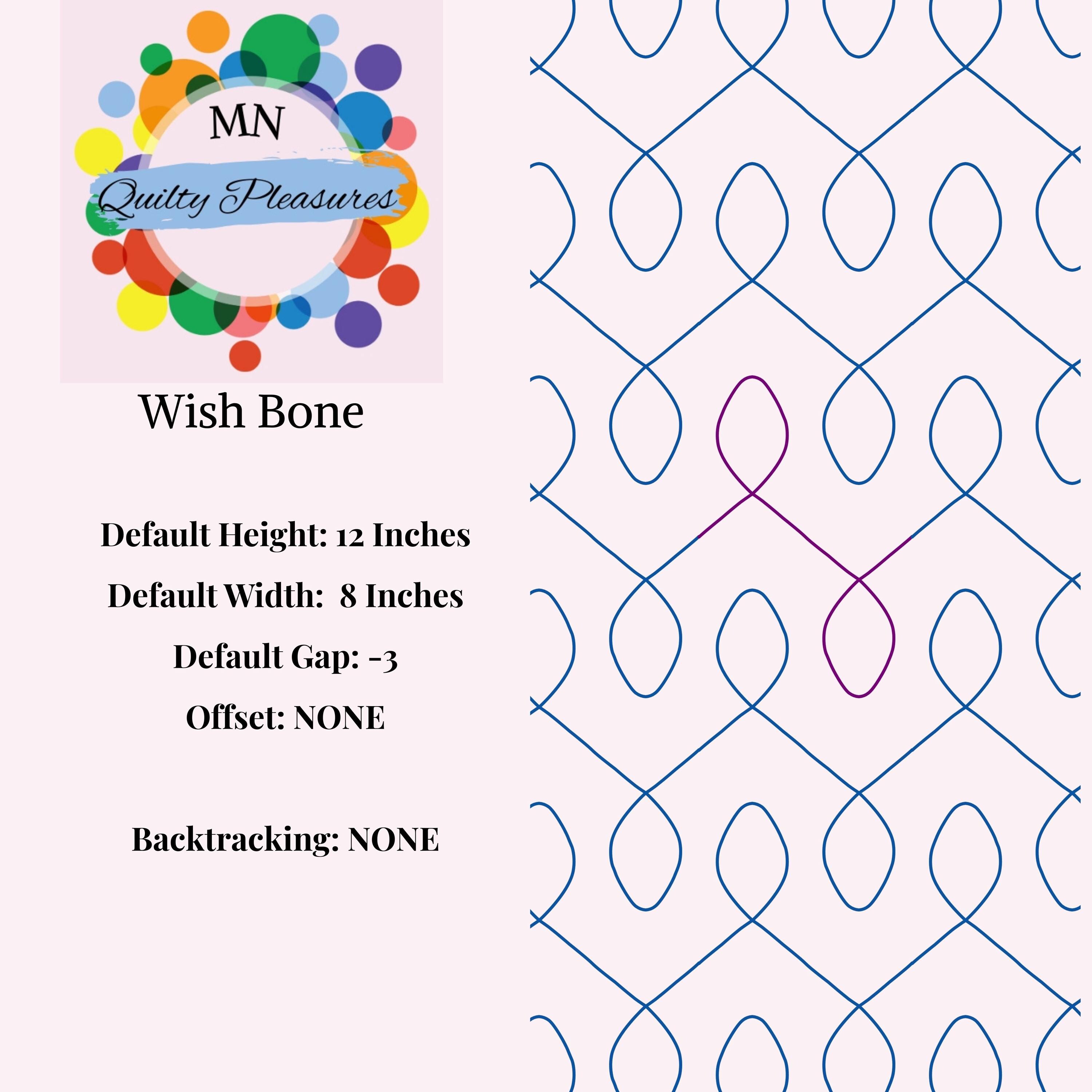 Wishbone Pattern Modern Quilting Pattern Continuous Line Wishbone Design Edge to Edge ...