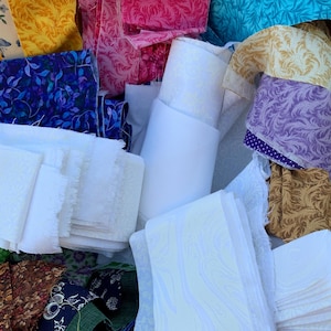 Fabric Scraps by the pound Crumb Quilting String Quilting Sustainable Quilting Scrappy Collage Fabric Mystery Scrap Bag Bolt End Fabric