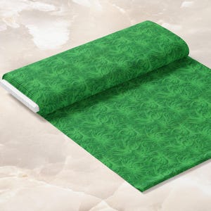 Kelly Green Feather Cotton Quilting Fabric Continuous Cut Green Fabric by Half Yard Irish Green Tone on Tone Christmas Green Blender Fabric