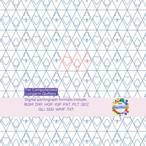 Digital Quilting Pattern Card Design Continuous Line Pantograph File Longarm Machine Quilting Template Playing Card Suit Pattern Edge Border
