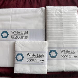Snow White or Black Layer Cake 42 10 Inch Pieces Ecco Cotton Solids Precut Stash Builder Gift for Quilter Quilting Basic Supplies 10 x 10