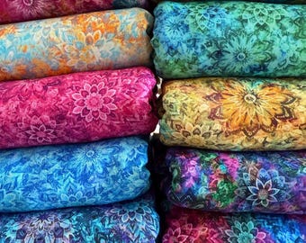 Floral 108 Inch Wideback Quilting Fabric Quilt Backing Dahlia Flower Combed Cotton Digital Print Cotton Quilting Material 3 Yard x 3 Yard