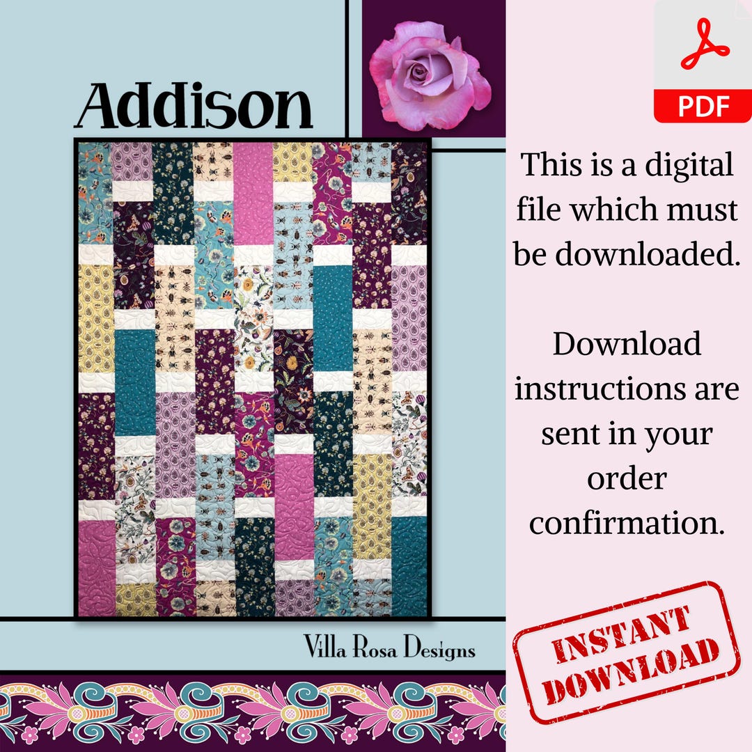 Addison Modern Quilt Pattern Geometric Design Lap Throw Room Accent ...