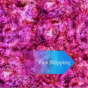 Quilting Supply Store Premium Cotton Material Pink Purple Design Pattern Collection Floral Paisley Details Home Decor Package Sewing Project Essential Beautiful Watercolor Effect Creative Maker Bundle Professional Quality Fabric Half Yard