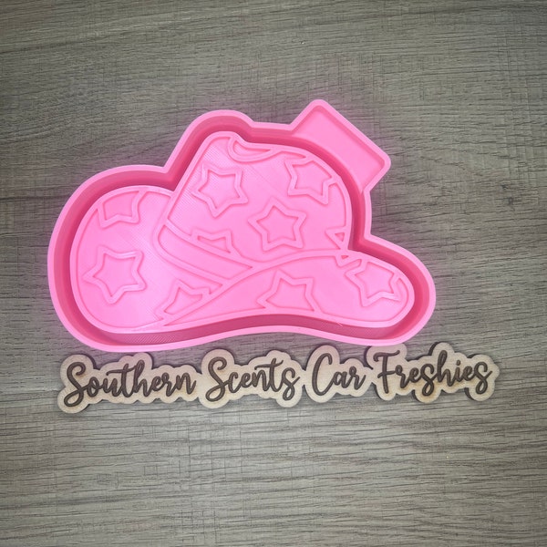 Star cowboy hat silicone molds for freshies