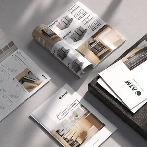 Tijdschriftcatalogus Mockup Set, realistisch en professioneel Photoshop Mockup, A4-formaat