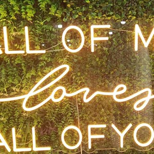All Of Me Loves All Of You Neon Schild - Hochzeit Neon Schild - Zitat Neon Schild - Neon Schild Schlafzimmer - Benutzerdefinierte Led Schild - Neon Schild Hochzeit