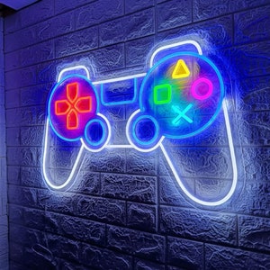 Gaming Remote Custom Neon Sign - Game Pad Neon Sign - LED Sign For Game Room - Light Up Sign - Controller Neon Sign Art