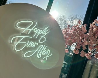 Happily Ever after Custom Neon Sign - Quote Custom Neon Sign - Neon Sign Bedroom - Wedding Neon Sign - Custom LED Sign - Light Up Sign