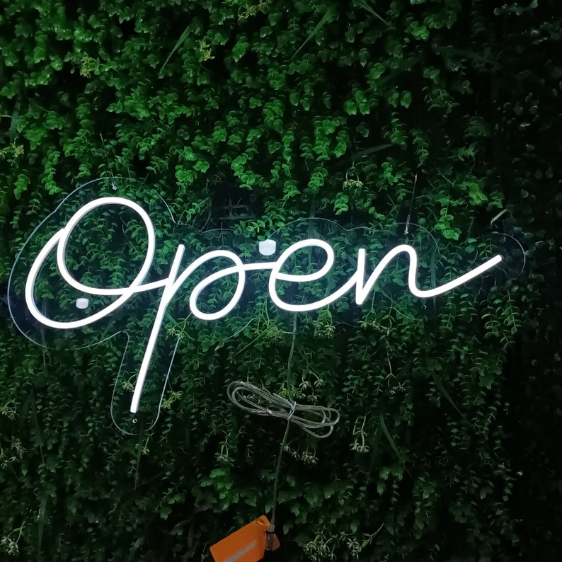 Open Neon Sign Open Custom Neon Sign Neon Sign Wall Decor Neon Light Sign Custom LED Sign image 2