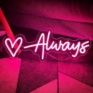 Love Always Neon Sign Wedding Backdrop, Custom Wedding Neon Light, Led Light Sign for Wedding, Wedding Signs, Christmas Party Light Decor