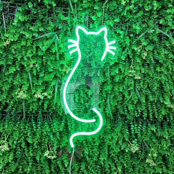 Cat Butterfly Neon Signs Cat Neon Sign Dimmable Neon Sign Cat For Bedroom Decor Cat Neon Light For Wall Art Kid's Room Decor Birthday Christmas Gift