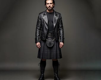 Men's Real Black Leather Jacket | Steampunk Style Leather Jacket | Stylish & Durable Leather Outerwear for Men