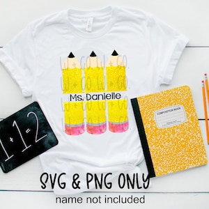Pencil Name Frame SVG, Teacher SVG, Digital Download, Silhouette, Glowforge file, Does NOT come with name, pencil svg, back to school png