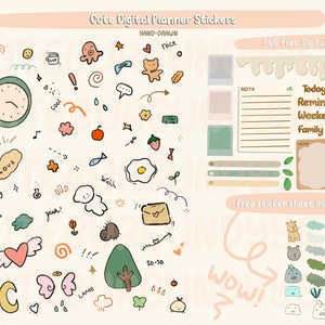 Cute Doodle Sticker Sheets (3 Sticker Sheets)
