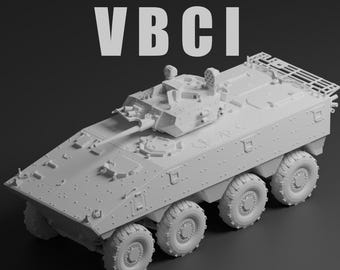 VBCI Unpainted Miniature – Dark Grey Resin French Infantry Fighting Vehicle – 1/48 • 1/56 • 1/64 • 1/72 • 1/76 • 1/87 • 1/100 • 1/144