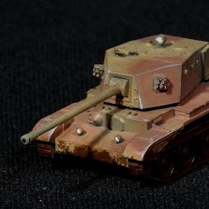 FV-4101 Charioteer British Miniature Tank - 1/87, 1/100, 1/144 Scale - Hand Painted Military Model, Post-WWII Collectible
