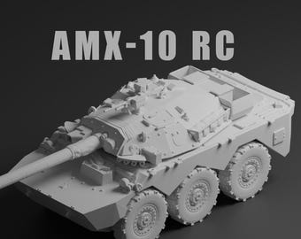 AMX-10 RC Unpainted Miniature – Dark Grey Resin French Armoured Recon Vehicle – 1/48 • 1/56 • 1/64 • 1/72 • 1/76 • 1/87 • 1/100 • 1/144