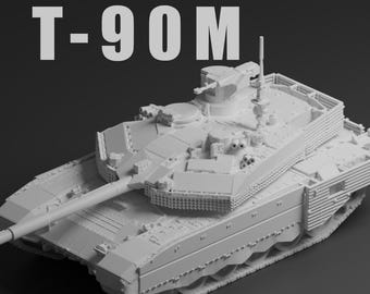 T-90M Unpainted Miniature – Dark Grey Resin Russian Main Battle Tank – 1/48 • 1/56 • 1/64 • 1/72 • 1/76 • 1/87 • 1/100 • 1/144