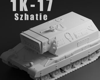 1K17 Szhatie Miniatura sin pintar – Modelo militar de resina gris oscuro – 1/48 • 1/56 • 1/64 • 1/72 • 1/76 • 1/87 • 1/100 • 1/144