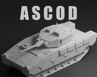 Miniatura sin pintar de ASCOD IFV: vehículo de combate de infantería de resina gris oscuro, 1/48 • 1/56 • 1/64 • 1/72 • 1/76 • 1/87 • 1/100 • 1/144