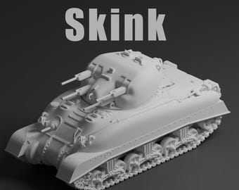 Skink Unpainted Miniature – Dark Grey Resin Canadian Anti-Aircraft Tank – 1/48 • 1/56 • 1/64 • 1/72 • 1/76 • 1/87 • 1/100 • 1/144
