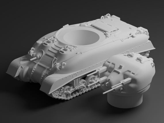 Skink Unpainted Miniature – Dark Grey Resin Canadian Anti-aircraft