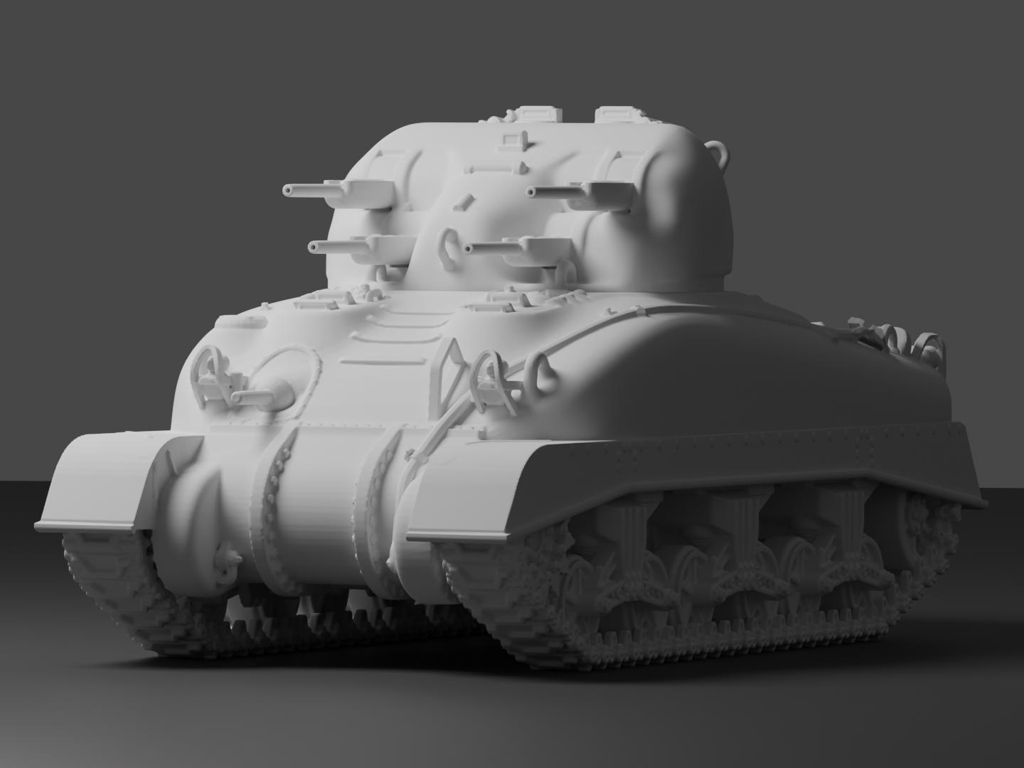 再々値下げ【新品・未使用】WE’RTHY 2nd SKIN TANK sizeM Skink Unpainted Miniature – Dark Grey Resin Canadian Anti-aircraft