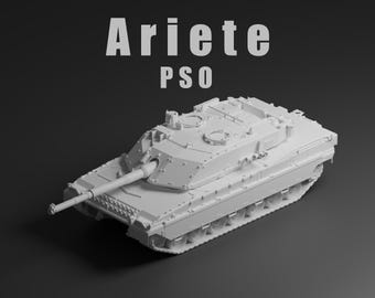 Miniature non peinte C1 Ariete PSO - Char de combat principal italien en résine gris foncé - 1/48 • 1/56 • 1/64 • 1/72 • 1/76 • 1/87 • 1/100 • 1/144
