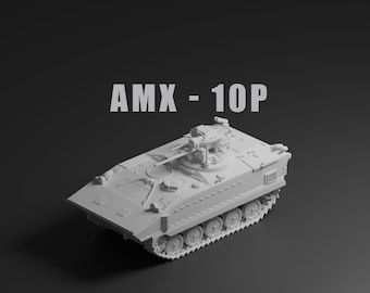 AMX-10P Unpainted Miniature – Dark Grey Resin French Infantry Fighting Vehicle – 1/48 • 1/56 • 1/64 • 1/72 • 1/76 • 1/87 • 1/100 • 1/144