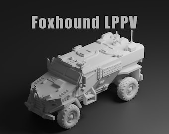 Foxhound LPPV Unpainted Miniature – Grey Resin British Protected Patrol Vehicle – 1/48 • 1/56 • 1/64 • 1/72 • 1/76 • 1/87 • 1/100 • 1/144