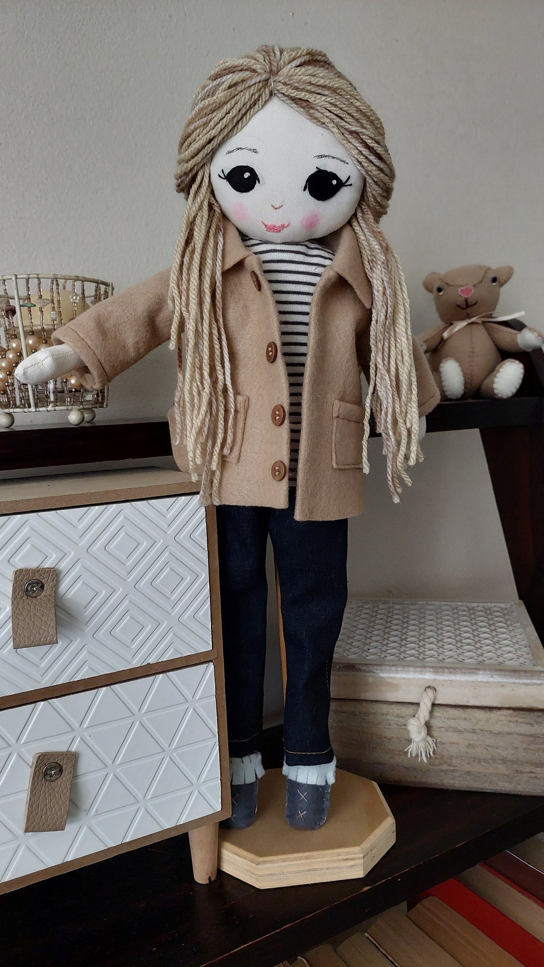 PDF Ragdoll Clothes Pattern and Tutorial Amelia Doll Made by Mandy Ragdoll Sewing Patterns Etsy