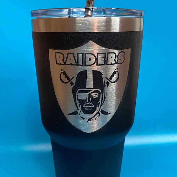 Custom Raiders Coffee Tumbler Etsy