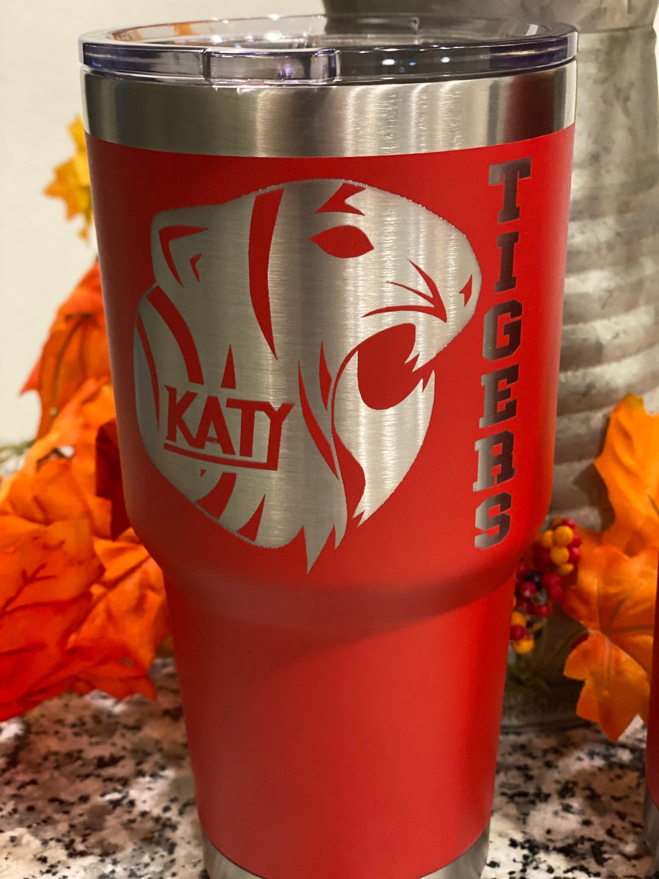 Katy Tigers Stainless Steel Tumbler. Texas High School Football
