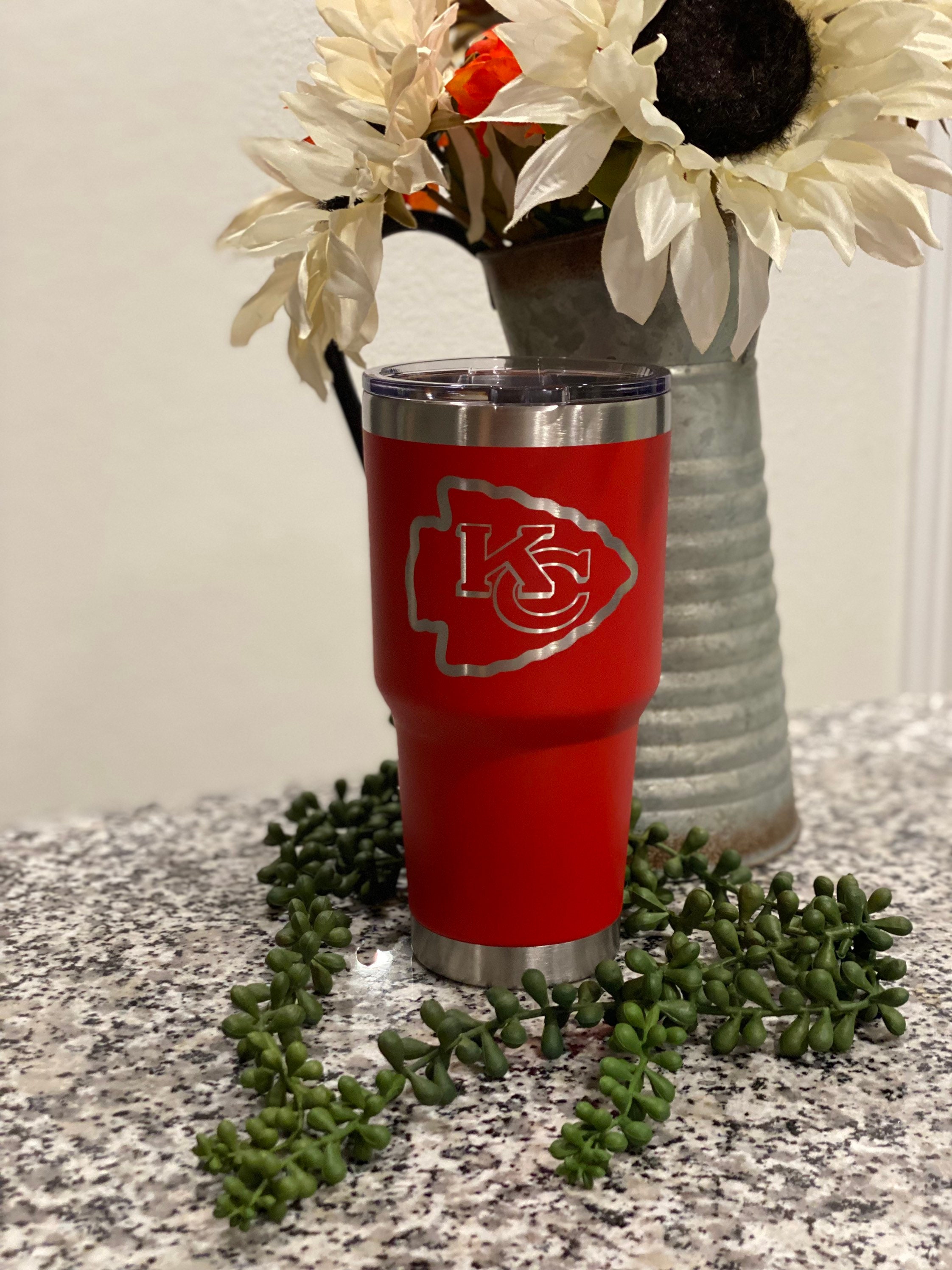 Kansas City Red 30oz Stainless Steel Tumbler. Cheifs Football NFL ...