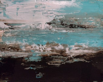 Abstraktes Acrylgemälde in Mischtechnik - Inneneinrichtung - Finnisches Design