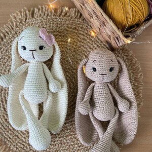 Crochet bunny pattern, bunny pattern with long ears, crochet instruction, návod na háčkovaného zajíčka, crochet toy, pattern toys bunny image 7