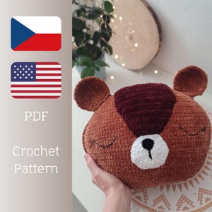 PATTERN Amigurumi  / Bear pillow, crochet pattern for a plushie, Crochet pillow pattern, Crochet  / Amigurumi  / Crochet / Christmas pattern