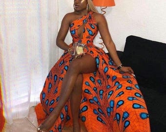 african print beach dresses Eve African Print Maxi Dress main image 0