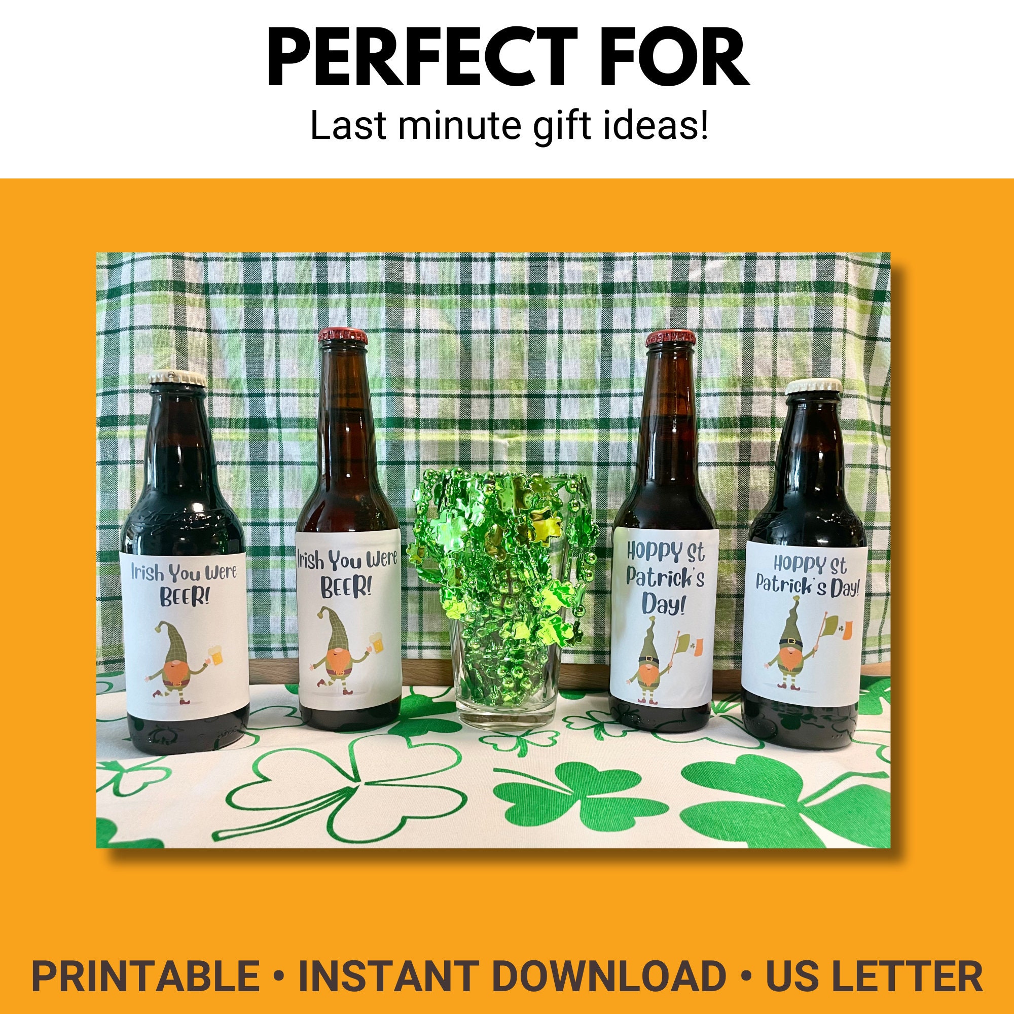 St Patrick’s Day Beer Bottle Labels - Leprechaun Labels for Beer – St ...