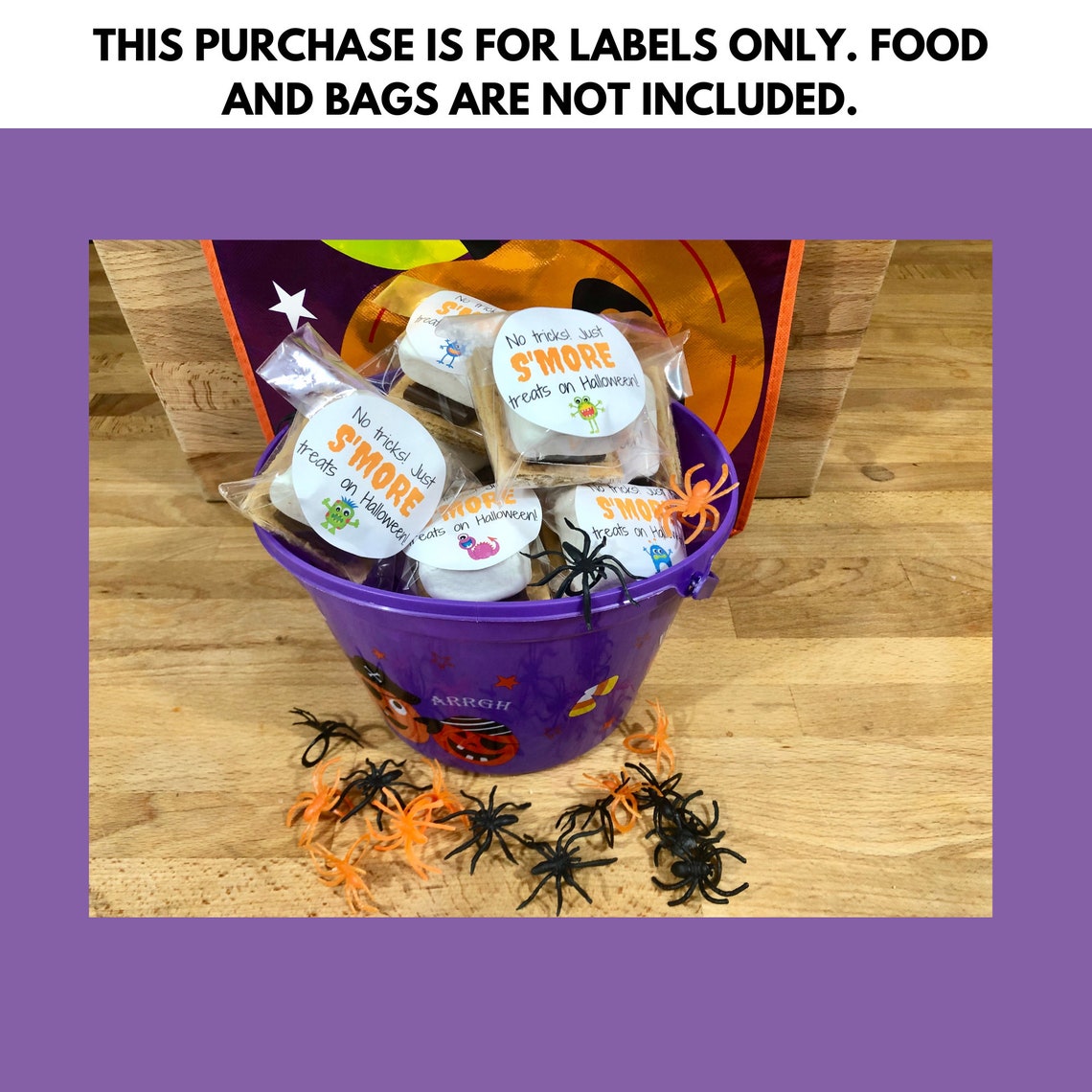 Halloween Smores Favor Labels Halloween Smores Favor Kits Halloween Smores Favor Bags Halloween
