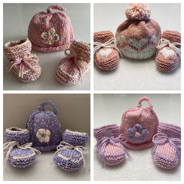 Booties Hat Set Etsy