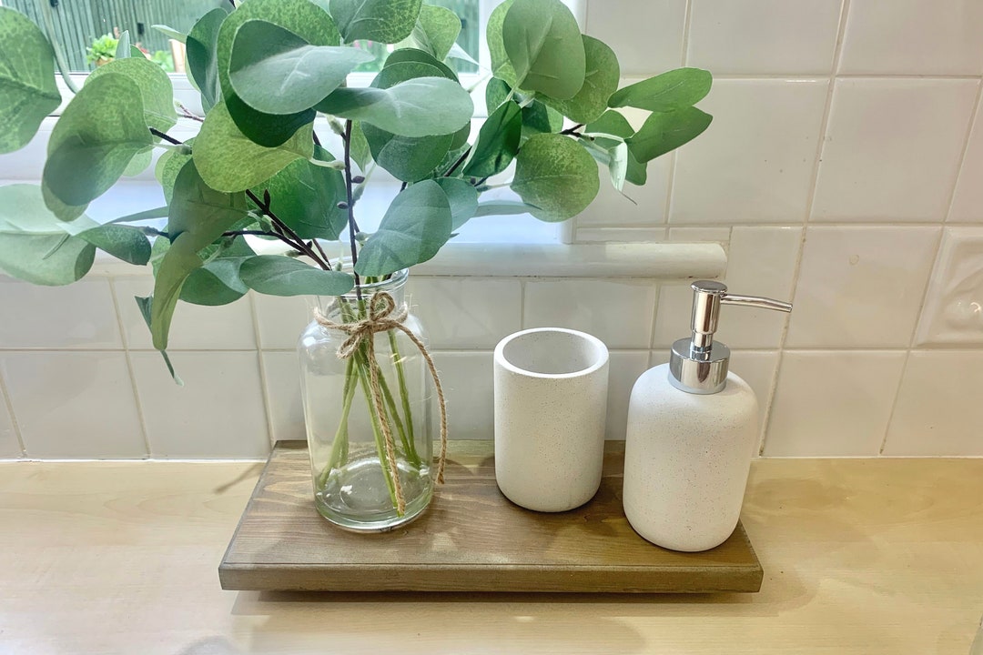 Modern Wooden Riser Bathroom Vanity Organiser Wedding Table Decor