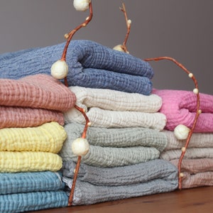 Muslin Throw Blanket, Organic Cotton Blanket, Cotton Bedspread, King Size Blanket, Cotton Bedding Set, Queen Bedspread,4 Layer Gauze Blanket