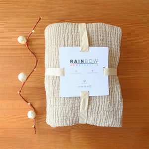 Cotton Muslin Blanket, Organic Cotton Blanket,King Size Natural Bedspread,Cotton Bedding Set,Bedspread Set Queen,4 Layer Gauze Throw Blanket