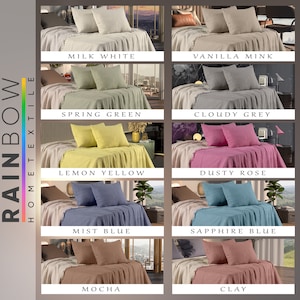 Organic Cotton Bedspread, Muslin Throw Blanket, Cotton Bedding Set, Bedspread Queen, King Size Blanket, Twin Bedspread,4 Layer Gauze Blanket