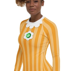 Daisy Cosplay Costume, Women&#39;s Rash Guard, Toadstool Princess Top For Adults, Easy Costume Ideas, Video Game