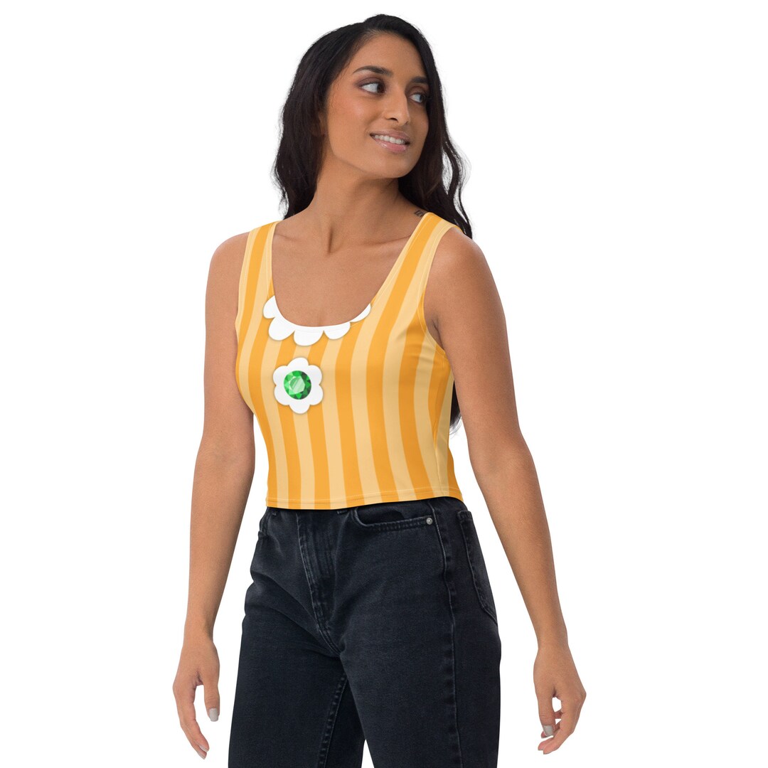Gamers Princess Daisy Puff Sleeve Crop Top