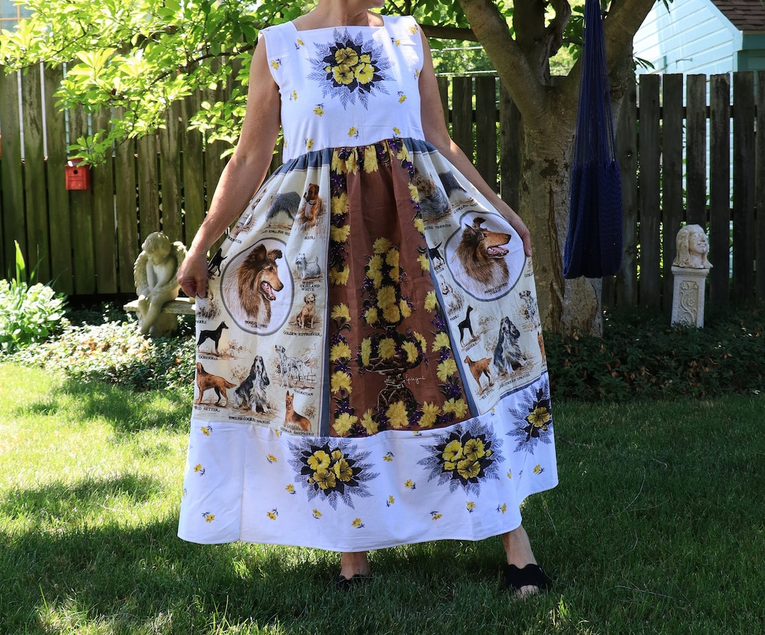 Vintage Linen Tea Towel Dress Etsy