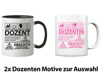 Dozentin Dozent Abschied Abschiedsgeschenk Danke Tasse Geschenk